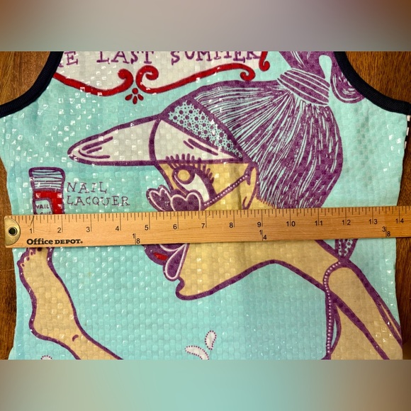 Custo Barcelona tank top runaway size 2 measurements in pictures - Picture 5 of 6